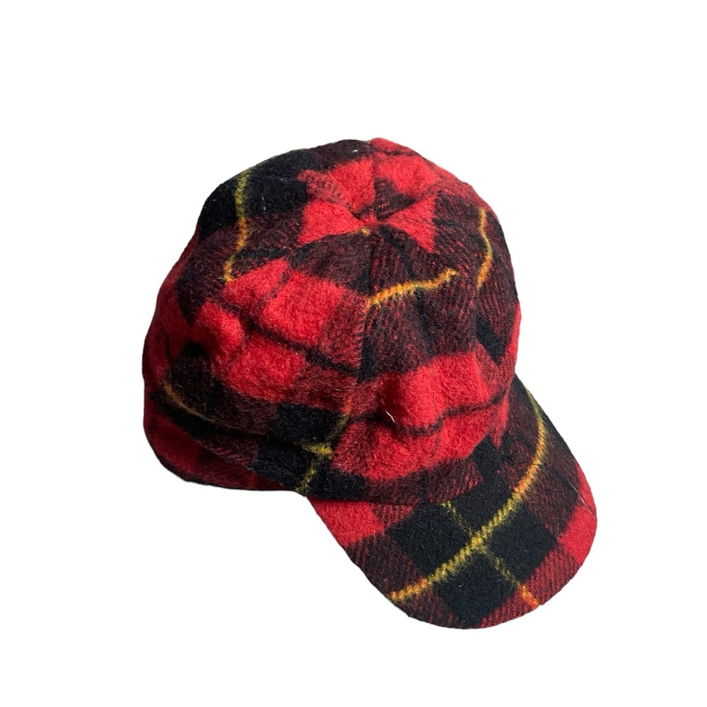 Beaver Brand wool hat with lining and cap plaid size large